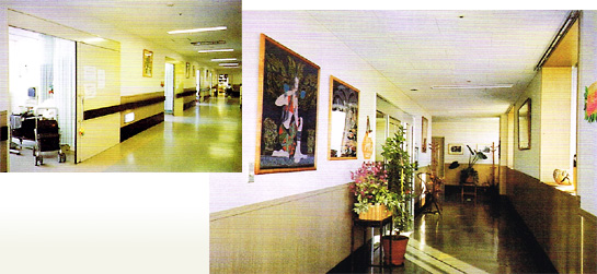 入院病棟の廊下の写真